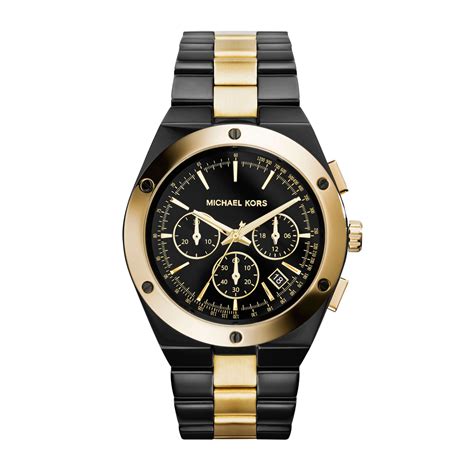 look noir michael kors|michael kors 2 tone watch.